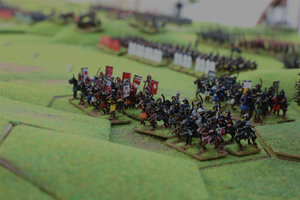 Dane's mounted samurai threaten my right wing